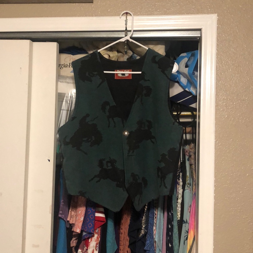 Western Vest with Bucking Horse